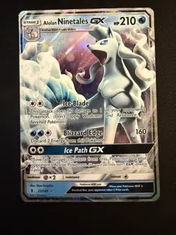Alolan Ninetales GX 22/145 Guardians Rising Ultra Rare Holo Pokemon Card - LP - Image 1