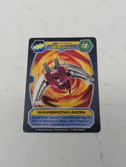 WARGROWLMON Digimon Card D-Tector Series 1 2002 Bandai DT-18 1st Edition - Image 1