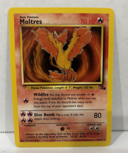 SET of 2: 1999 Fossil Pokemon Cards: MOLTRES #27/62 & AERODACTYL **HOLO** #1/62 - Image 4