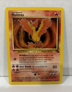 SET of 2: 1999 Fossil Pokemon Cards: MOLTRES #27/62 & AERODACTYL **HOLO** #1/62 - Image 5