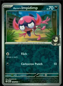 Marnie's Impidimp Destined Rivals NM Pokemon TCG Reverse Holo - Image 1