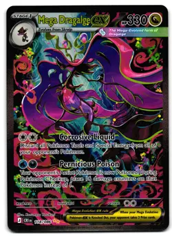 Mega Dragalge ex 118/086 - 🌊 Chaos Rising Pokemon TCG Holo 🖤 - M/LP - Image 1