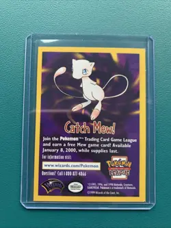 1999 Pokemon Catch Mew Insert Promo Square Cut - Image 1