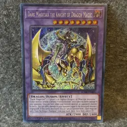 Dark Magician the Knight of Dragon Magic-Yugioh Secret Rare BLMR-EN001 1st Ed NM - Image 1