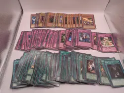 VINTAGE Yu-Gi-Oh! Card Lot 250 Cards! Monsters Spells Traps Rares/Holos! MP-HP! - Image 1