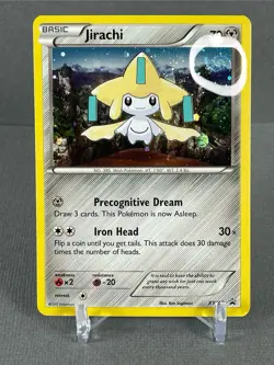 HD Swirl Jirachi XY195 Cosmo Pokemon XY Promo Holo Rare Card Mew Tail #5 NM/LP - Image 3