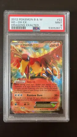 PSA 9 POKEMON BLACK & WHITE DRAGONS EXALTED #22 HO-OH EX DRAGONS EXALTED - Image 1