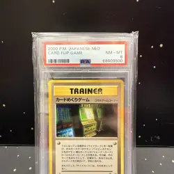 INSERZIONE PRIVATA CARD FLIP GAME P.M. NEO PSA 8 POKEMON GRADATA 2000 BANNED EU - Image 2