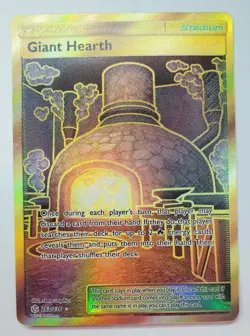 Pokemon TCG Giant Hearth 263/236 Cosmic Eclipse Secret Rare Gold Stadium Card - Image 2