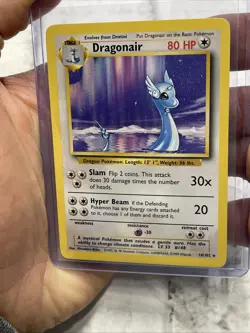 Pokemon TCG Dragonair Base Set Unlimited Rare Card 18/102 LP+ Condition Vintage - Image 1