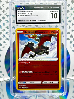 CGC 10 Radiant Charizard 020/159 Crown Zenith Shiny/Radiant Rare Pokemon Card - Image 1