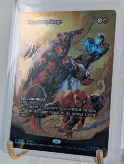 Warstorm Surge ~ MTG Promo Foil ~ Marvel Avengers Armageddon #1 - Image 4