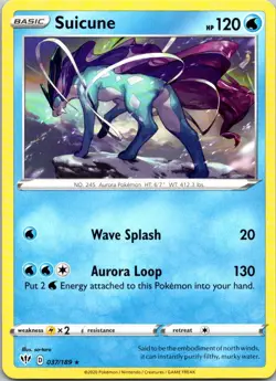 SUICUNE 037/189 HOLO R DARKNESS ABLAZE HOLO - Image 1