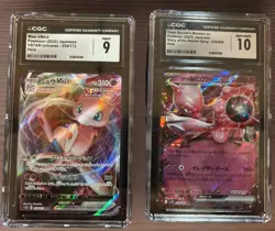 Lot of 2 Graded Pokemon Cards: CGC 9 Mew VMAX & CGC 10 Team Rocket's Mewtwo ex - Image 1