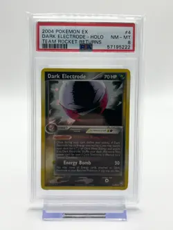 2004 Pokemon EX Team Rocket Returns Dark Electrode Holo #4/109 PSA 8 Graded - Image 1