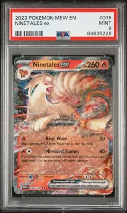 2023 Pokemon 151 Ninetales ex PSA 9 MINT DOUBLE RARE #038 Extended Art - Image 1