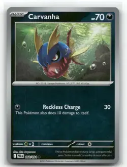Carvanha 060/094 Reverse Holo Phantasmal Flames Pokemon TCG - Image 1