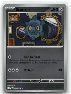 Bronzor 071/094 Reverse Holo Phantasmal Flames Pokemon TCG - Image 1