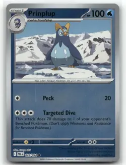 Prinplup 028/094 Reverse Holo Phantasmal Flames Pokemon TCG - Image 1