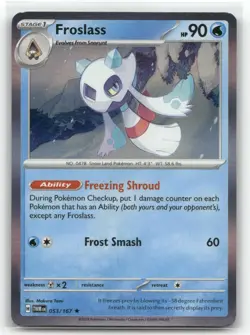 Froslass Holo 053/167 SV06: Twilight Masquerade Rare Pokemon TCG - Image 1