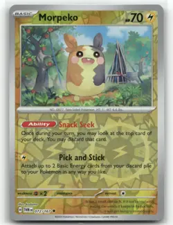 Morpeko Reverse Holo 072/167 SV06: Twilight Masquerade Uncommon Pokemon TCG - Image 1