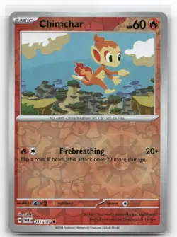 Chimchar Reverse Holo 031/167 SV06: Twilight Masquerade Common Pokemon TCG - Image 1