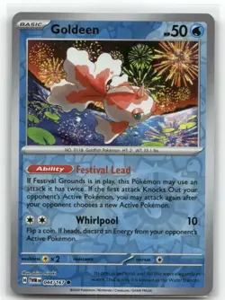 Goldeen Reverse Holo 044/167 SV06: Twilight Masquerade Common Pokemon TCG - Image 1