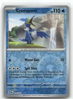 Cramorant Reverse Holo 058/167 SV06: Twilight Masquerade Uncommon Pokemon TCG - Image 1