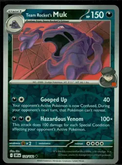 Team Rocket's Muk Destined Rivals NM Pokemon TCG Reverse Holo - Image 1