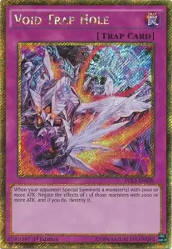 VOID TRAP HOLE (PGL3-EN038) - YuGiOh Gold Secret Rare 1st Ed. Trap - Image 1