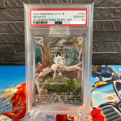 PSA 10 Meowth AR 192/SV-P Pokemon Card Starter Deck Generations Promo Japanese - Image 1