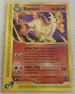 Pokemon Rapidash [Pokemon Center NY] 51/53 Wotc Black Star Promo Regular - Image 1