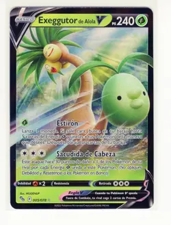 1x ~ESP~ SPANISH Exeggutor de Alola V 005/078 Pokemon Go Card (LB3) - Image 1
