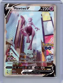 Mewtwo V (Alternate Full Art) 072/078 Ultra Rare Pokemon GO NM English - Image 1