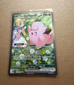 Lillie's Clefairy ex 184/159 Sv09 Journey Together SIR Holo Full Art 190HP - Image 1