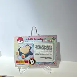 Red Topps Snorlax 143 TV Animation Pokemon TCG English Standard series 2 *MINT* - Image 2