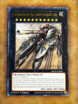 Yugioh Superdreadnought Rail Cannon Juggernaut Liebe MGED-EN066 Rare 1st Ed NM - Image 1