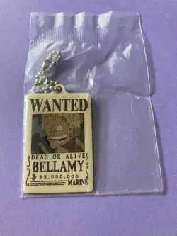 BELLAMY One Piece Wanted Book metal Key Chain BANDAI Very Rare Japanese - Image 3