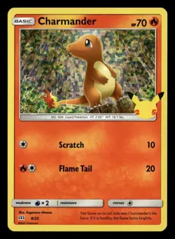 Charmander 9/25 Holo Promo McDonald's 25th Anniversary Promos Pokemon Card - Image 2