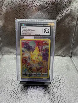Pokemon TCG Pikachu Crown Zenith Holo Card 160/159 CGC 9.5 Secret Rare - Image 1