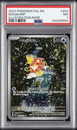 2023 POKEMON PAL EN-PALDEA EVOLVED ILLUSTRATION RARE #203 MAGIKARP PSA 7 - Image 1