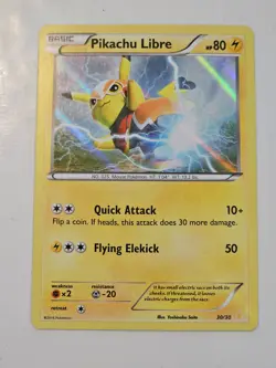 Pikachu Libre (30 - Holo) 30/30 XY Trainer Kit Pokemon TCG LP/MP PLEASE READ - Image 1