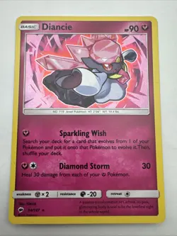 Pokemon Diancie TCG Burning Shadows Holo Card 94/147 Rare - Image 1