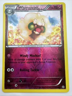 Whimsicott 56/98 Uncommon Ancient Origins Pokemon Reverse Holo - Image 1