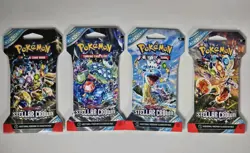 Pokemon Stellar Crown S&V Sleeved Booster Pack Set of 4 Full Art Sealed 🔥🔥 - Image 2