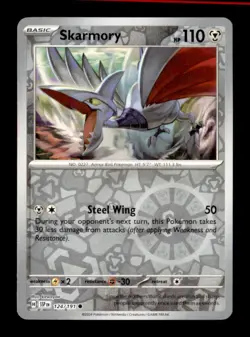 Pokemon TCG SV08: Surging Sparks Skarmory Reverse Holo - Image 1