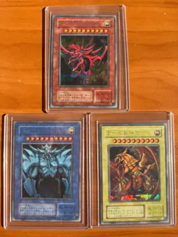 Yu-Gi-Oh Egyptian God Slifer Obelisk Ra G4-01 G4-02 G4-03 Set Japanese LP - Image 1