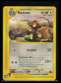 Pokemon TCG Raticate Card 89/144 Skyridge - Image 1