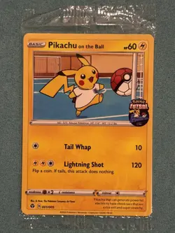 Sealed Pikachu on the Ball 001/005 - Futsal Pokemon Card - Pikachu England Shirt - Image 1