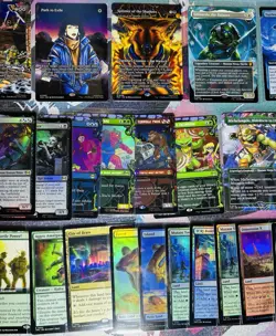MTG TMNT Card Lot: Mythic, Showcases, Surge Foils, Rare Lands, 65 Foil C+UC - Image 3